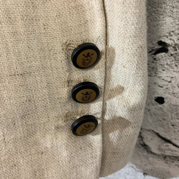 Dalia Linen Cotton Blend Structured One Button Blazer NWOT - Picture 7 of 12